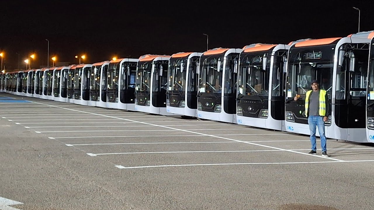 عملية نقل حافلات جديدة للنقل الحضري  من ميناء الدار البيضاء نحو مدينة مراكش🇨🇳🚍🚍🇲🇦