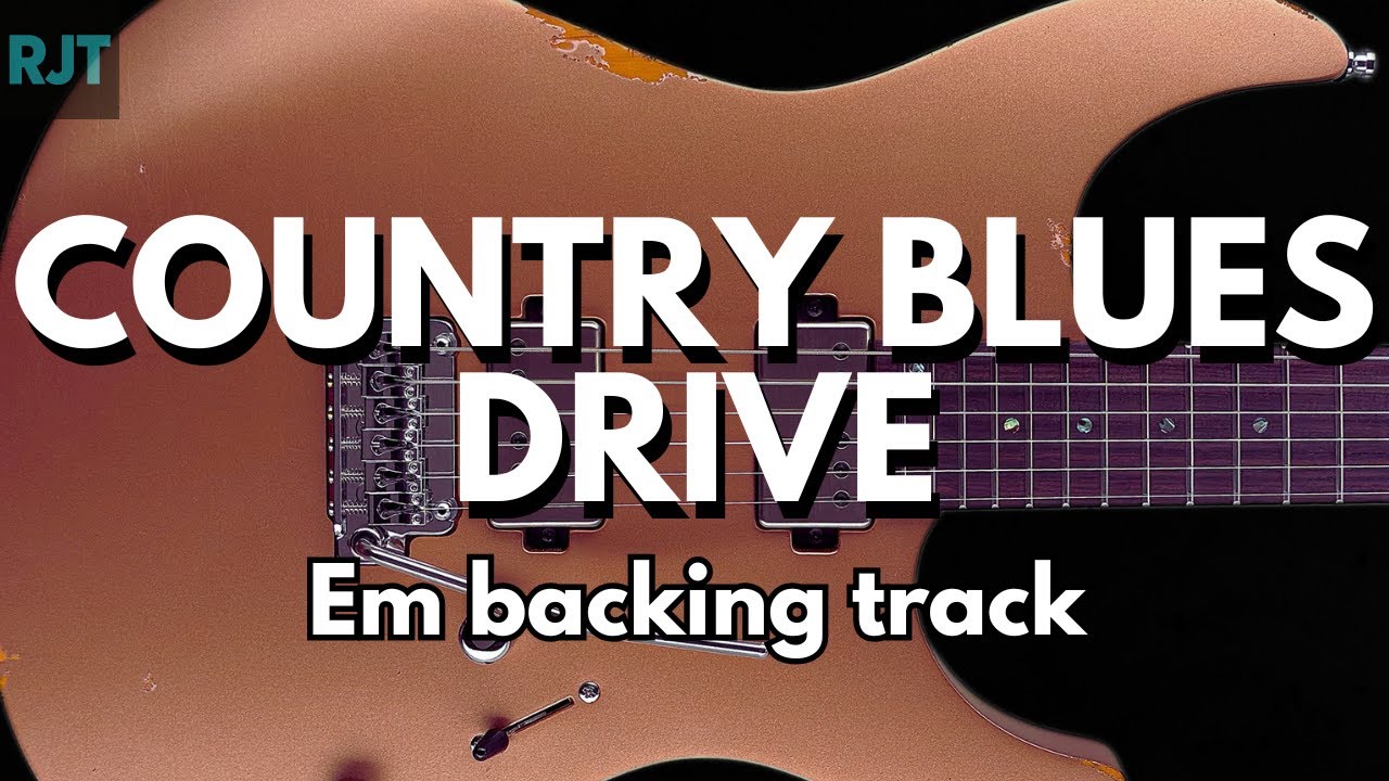 Country Blues Drive Guitar Backing Track In E Minor