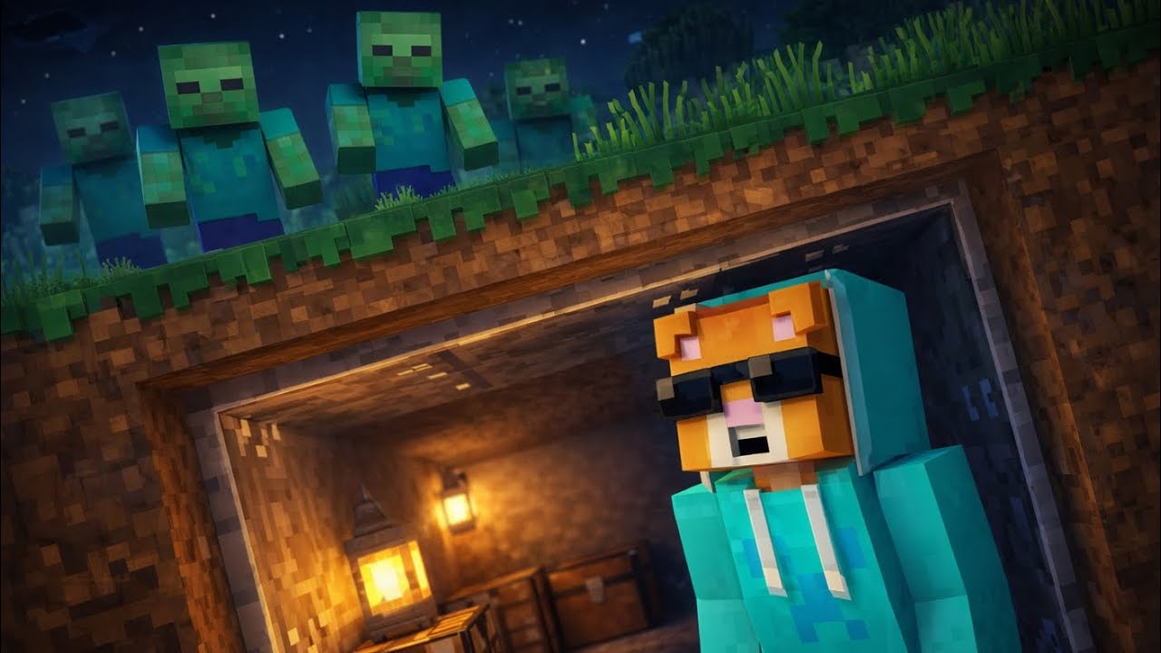 Bunkier vs Zombie w Minecraft!
