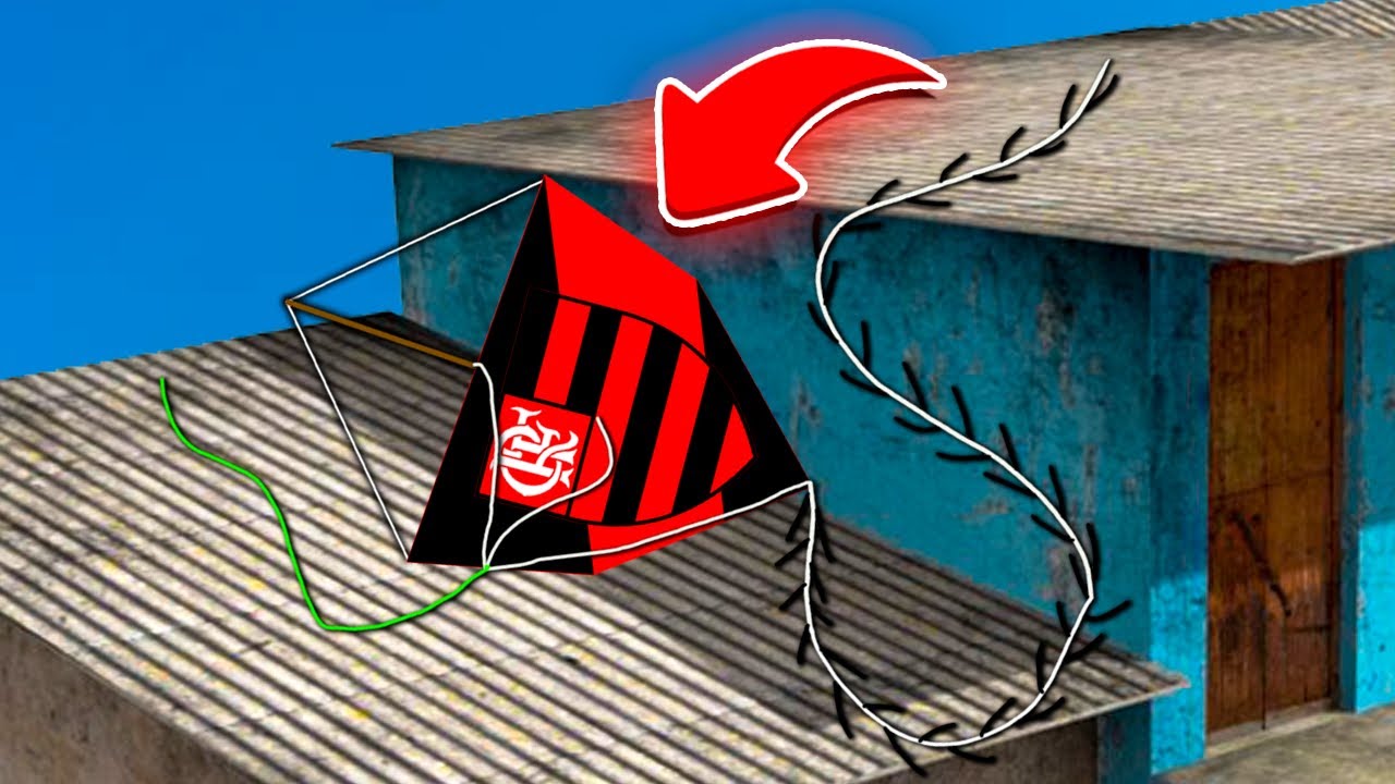 Jogo de Pipa - Caiu uma PIPA de 60cm no TELHADO do Vizinho Fui Resgatar