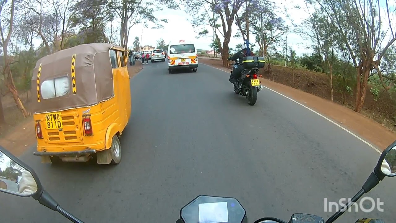 I bumped into a very skilled ladybiker on Thika road.