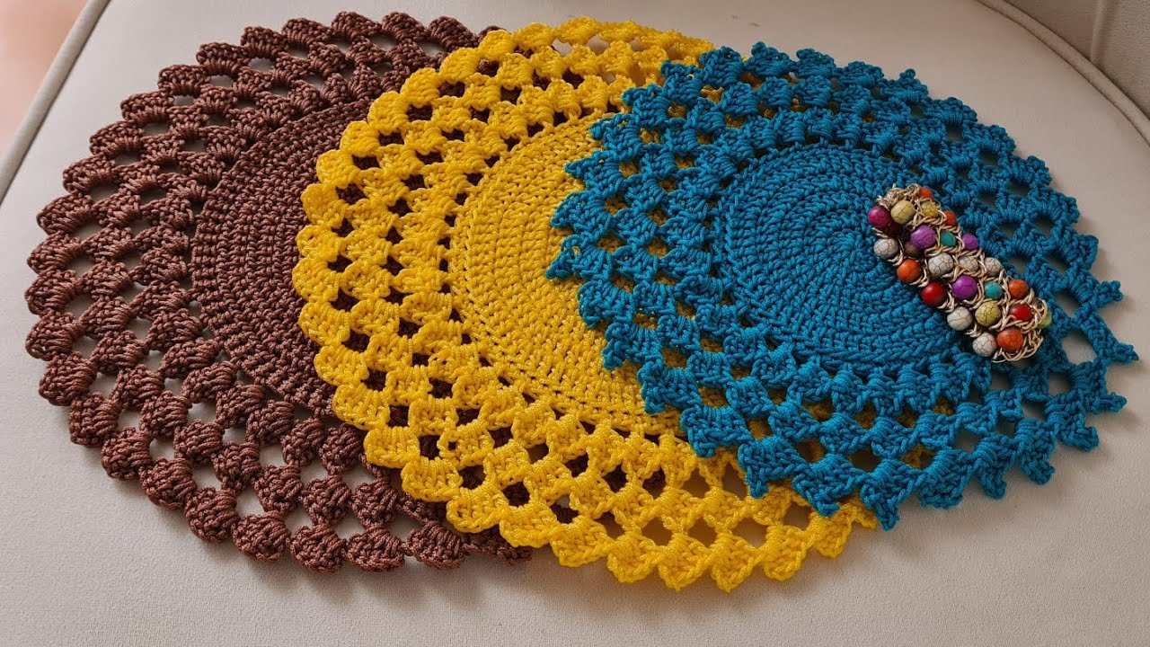 Szydełkowa podkładka wzor #4 ,30cm średnicy crochet pad #4