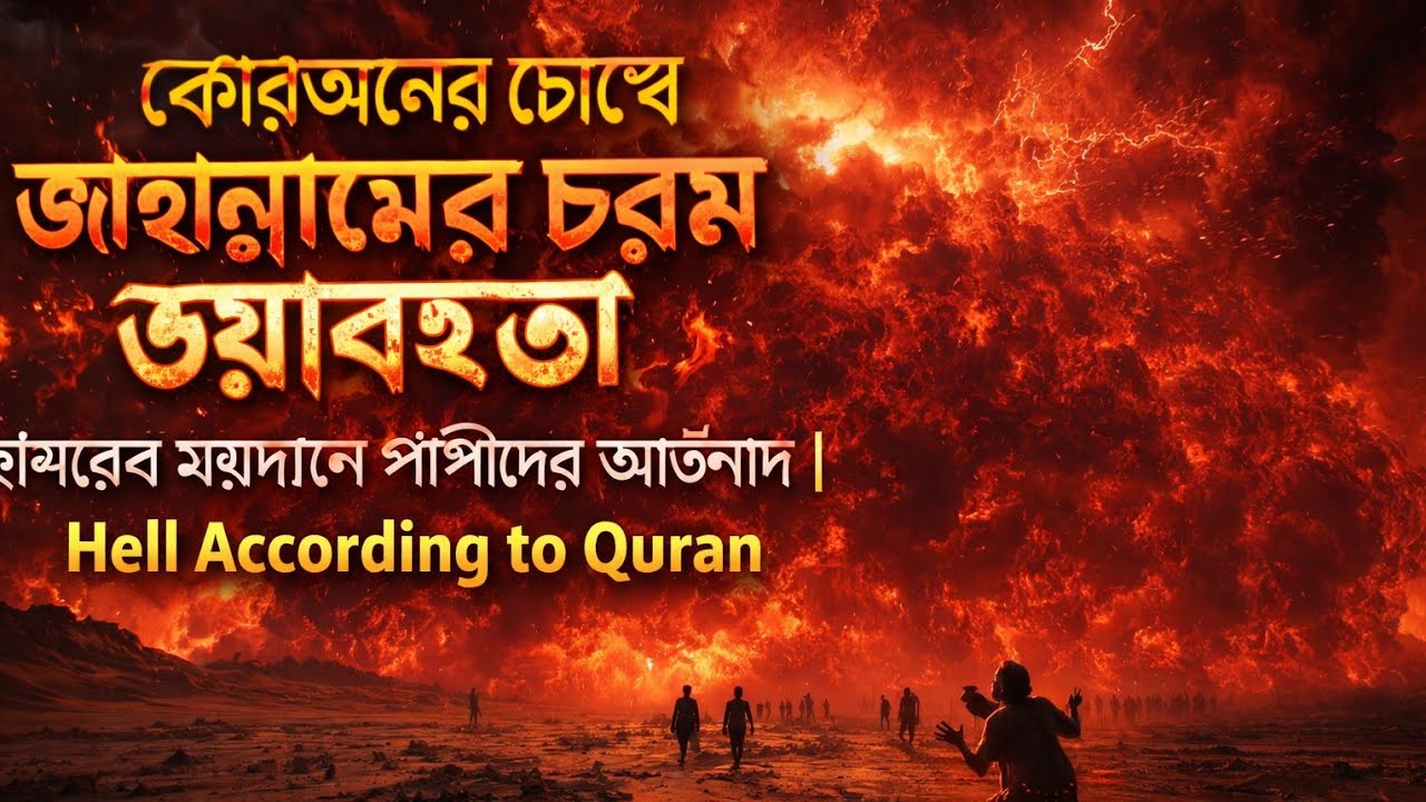 কোরআনের চোখে জাহান্নামের চরম ভয়াবহতা।  হাশরের ময়দানে পাপীদের আর্থনাথ|Hell According to Quran”. 