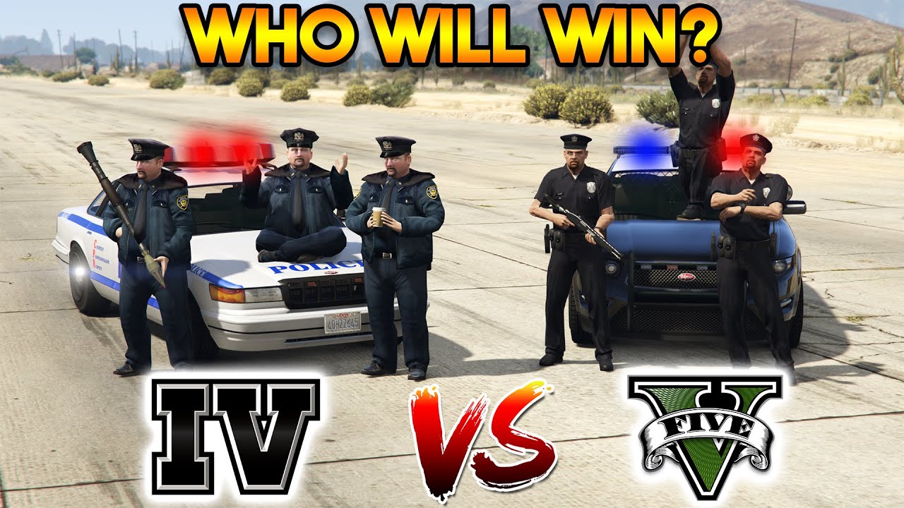GTA 5 COPS VS GTA 4 COPS (WHO WILL WIN?)
