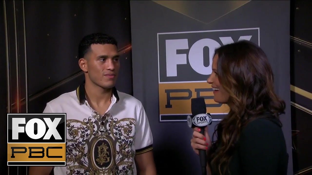 David Benavidez talks with Heidi Androl after heated press conference from Los Angeles | PBC ON FOX