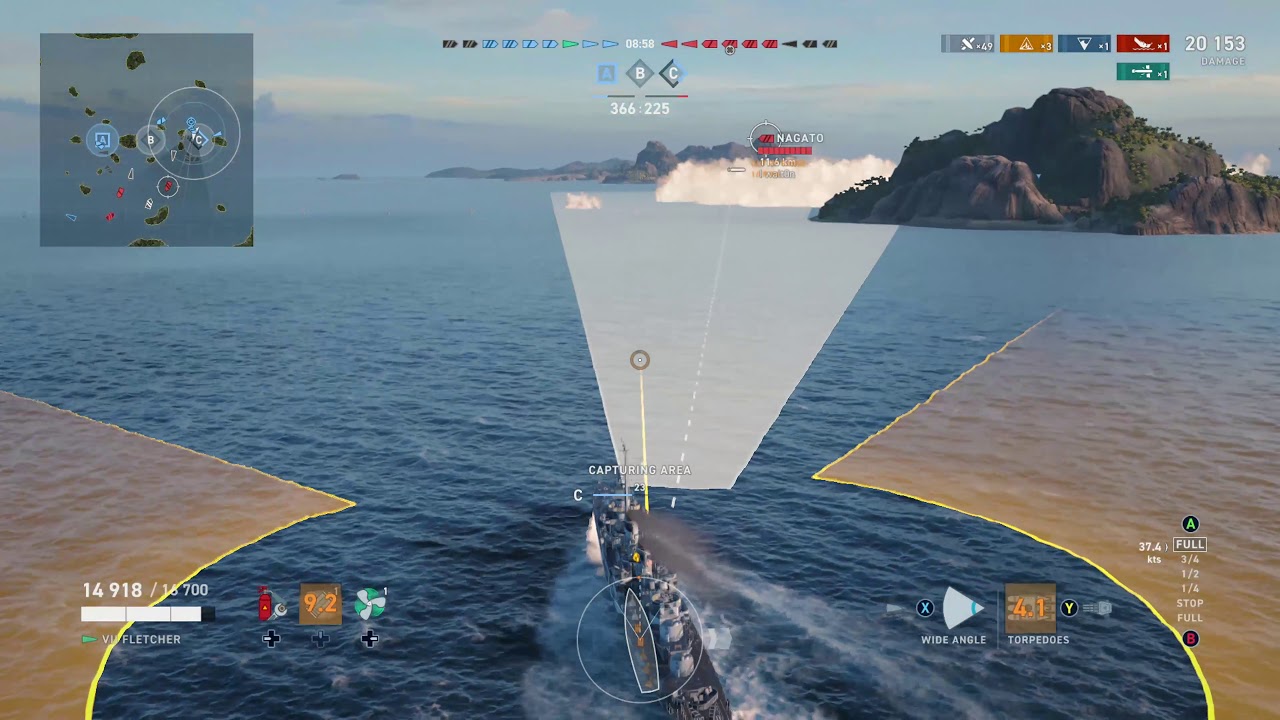Встречайте «Флетчера»! Американский эсминец 7 уровня (World of Warships Legends, Xbox One X)