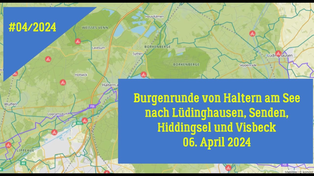 4/2024 Burgenrunde von Haltern am See über Lüdinghausen, Senden und Hiddingsel