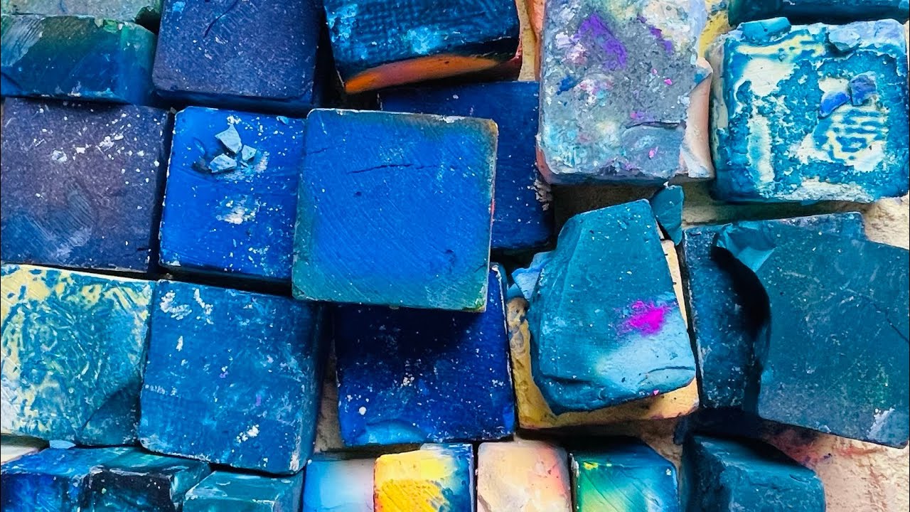 Dyed Blocks of gym chalk