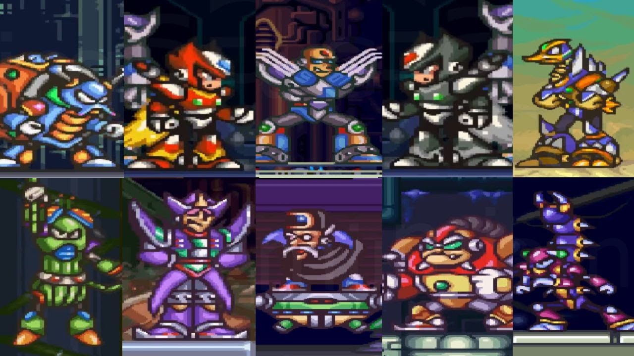 Megaman X2 - ALL BOSSES - CUTSCENES CINEMATICS + ALL ENDINGS ⚔️