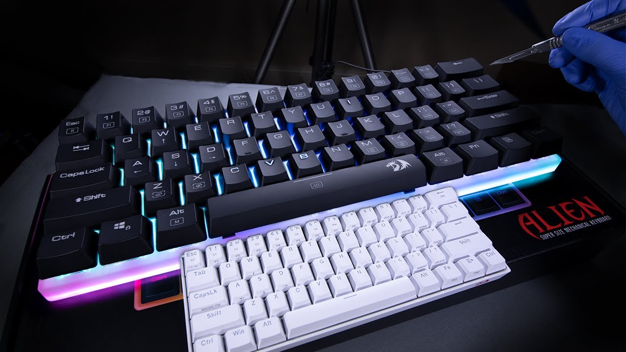 Redragon k605 Alien Giant Mechanical Keyboard Unboxing - ASMR
