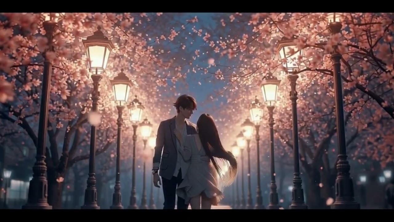 Romantic night cherry lantern promenade🌸 #lofimusic #music #lofimusic  #ai #202lofi #jazzgenre #love