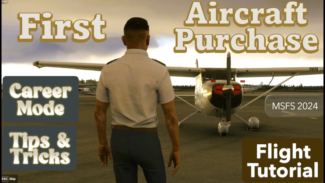 First owned aircraft in career mode - tips & tricks - full career mode flight tutorial - MSFS 2024