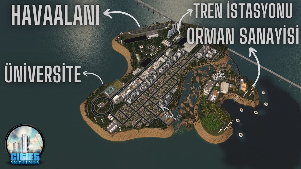 Küçük Ama İşlevi Büyük Bir ADACIK - Cities: Skylines Türkçe