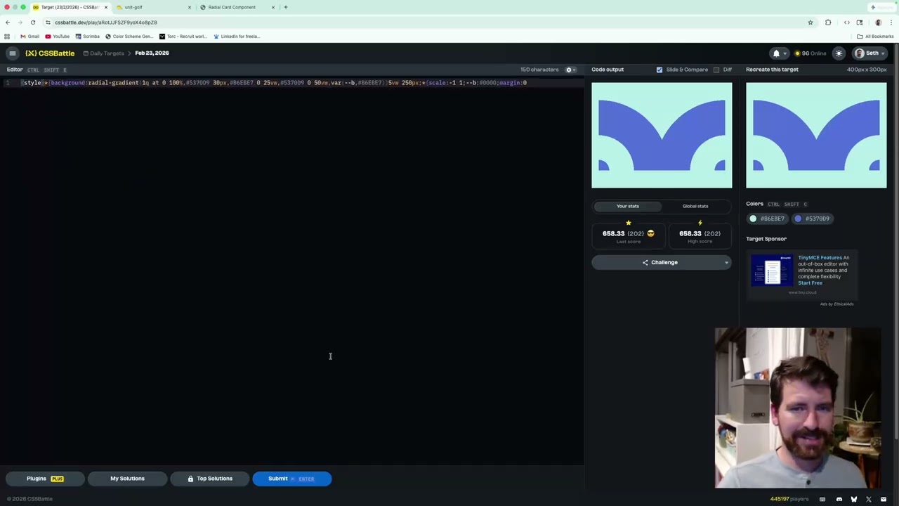 CSS Battle Daily Target - Opposing Circles