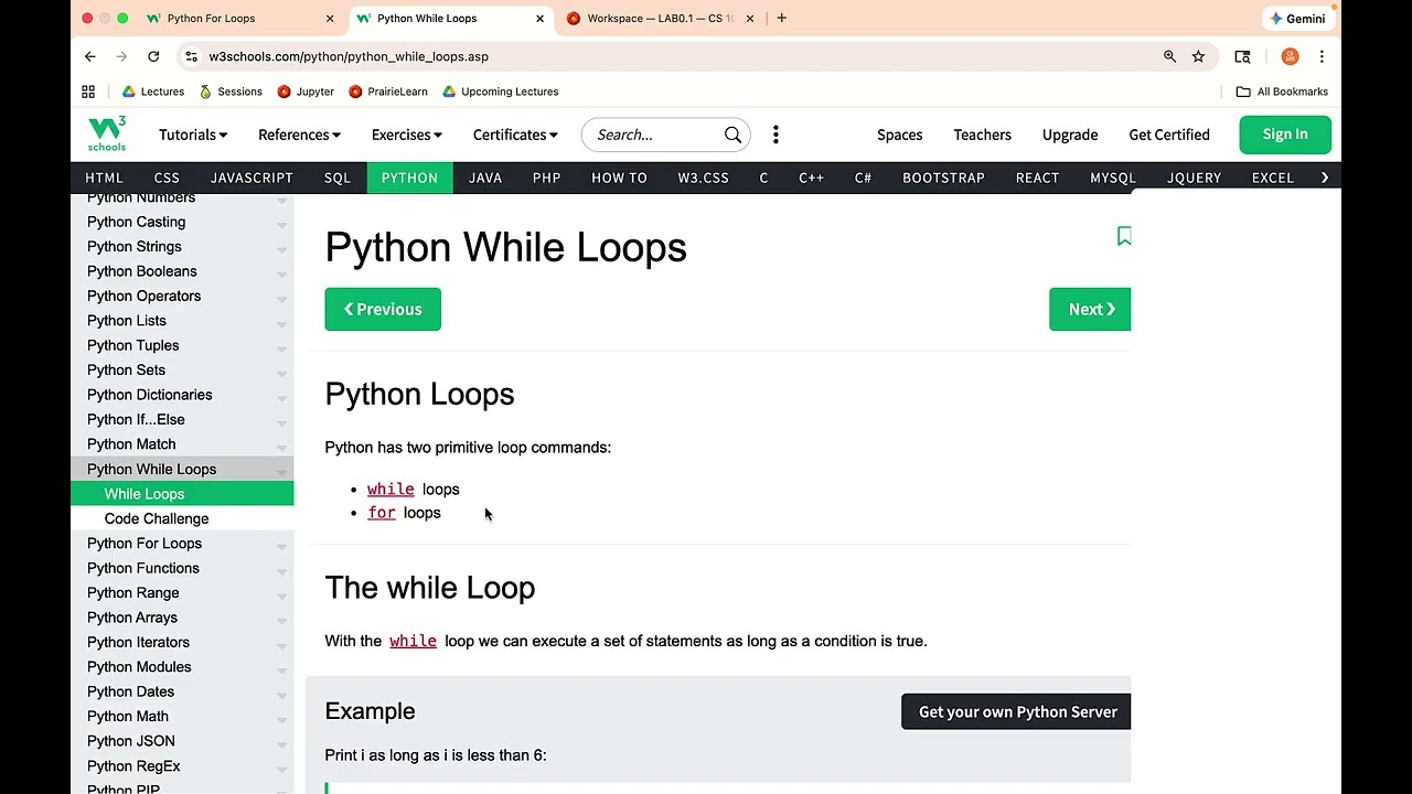 Прерывание и продолжение в циклах Python (курс CS105 в UIUC)