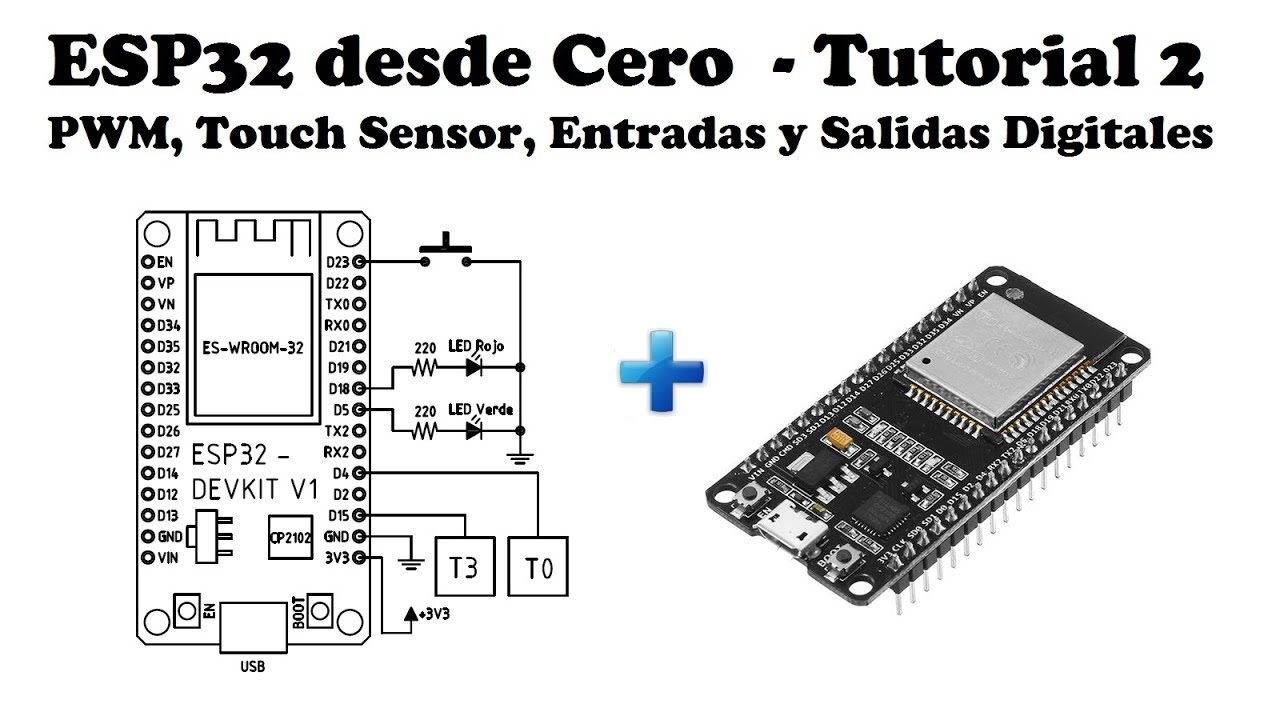 ESP32 desde Cero - Tutorial 2: PWM, Touch Sensor, Entradas y Salidas Digitales