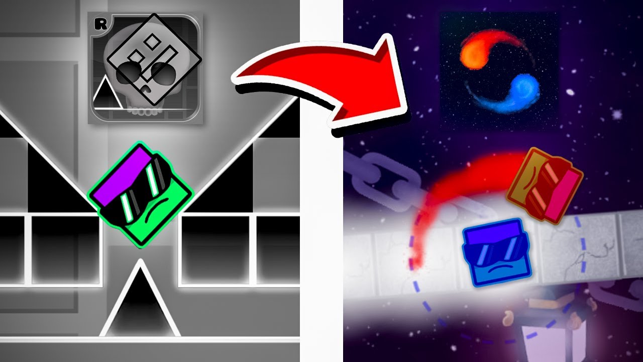 Geometry Dash, НО Смерть = Меняю РИТМ ИГРУ!!!