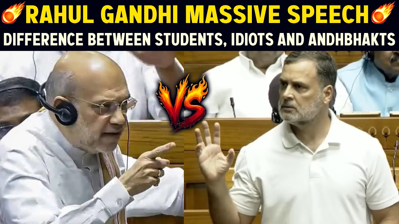 Rahul Gandhi's Fiery Speech Shocks Parliament! Amit Shah Hits Back | Lok Sabha | Jmedia News