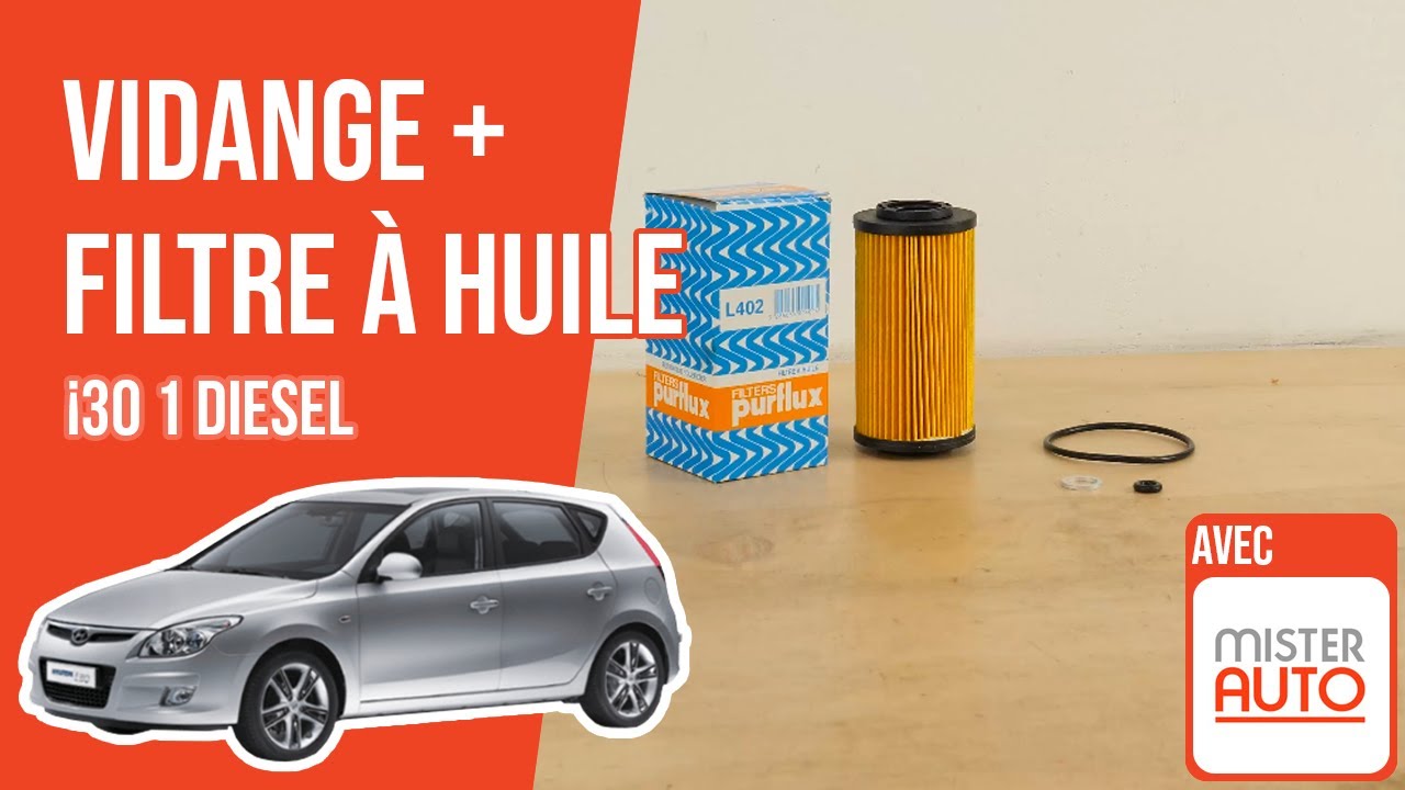 Vidange et changement du filtre à huile i30 1 1.6 CRDI 🛢