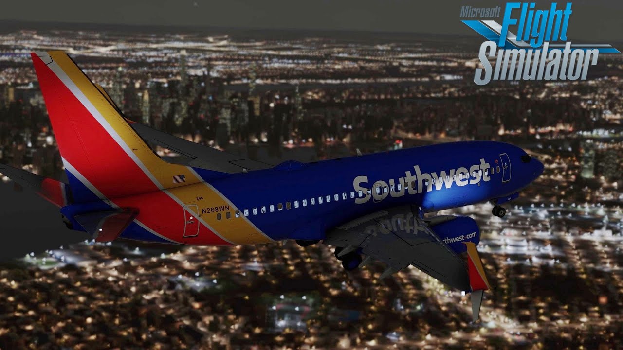 MSFS 2020 | PMDG 737 | STUNNING Night RNP-X 31 into LaGuardia (KLGA)