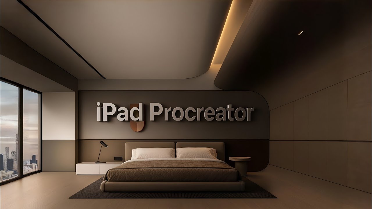 MIND-BLOWING Realistic Bedroom Rendering on Procreate iPad 