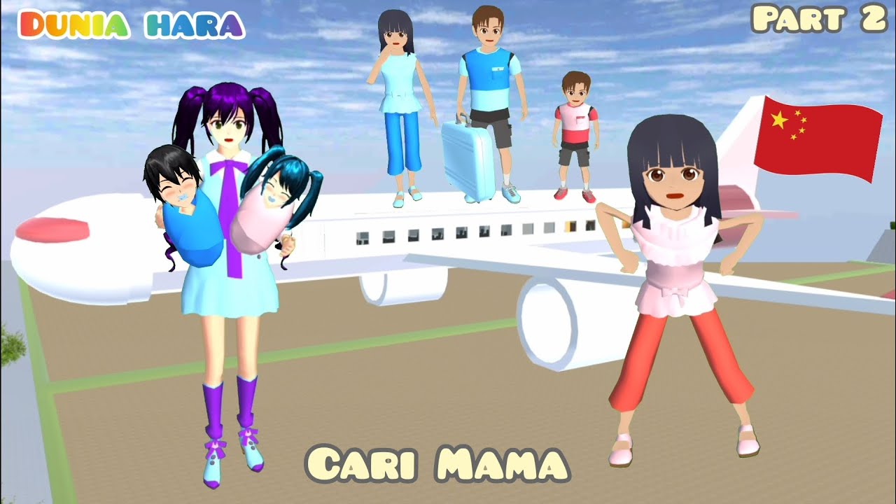 Yuta Mio Portal Masa Lalu Cari Papa Mama Naik Pesawat Ke Beijing 🛫| Part 2 | Sakura School Simulator