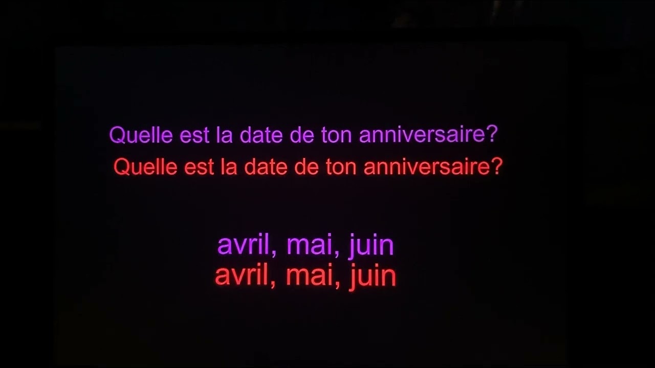 Quelle est la date de ton anniversarie ? Lyrics