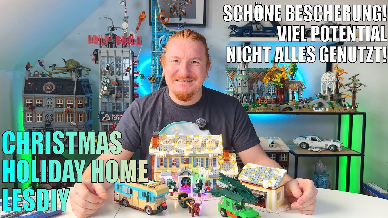 Eine schöne Bescherung? LesDIY Christmas Holiday Home mit kultiger Beleuchtung. 1958 Klemmbausteinen
