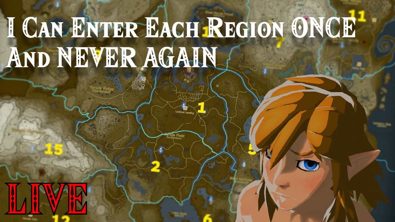 LIVE: Botw but I can only enter each Region ONCE