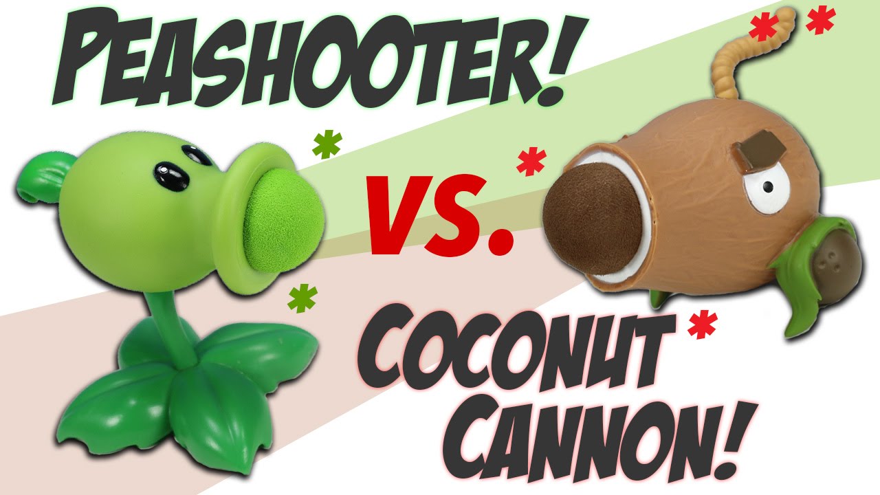 Plants vs. Zombies Peashooter VS. Coconut Cannon ball Popper Battle