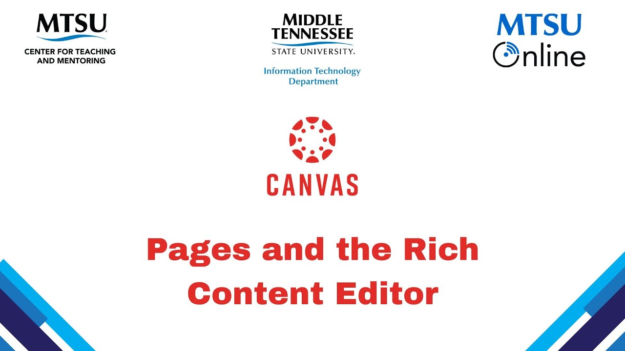 Pages and the Rich Content Editor