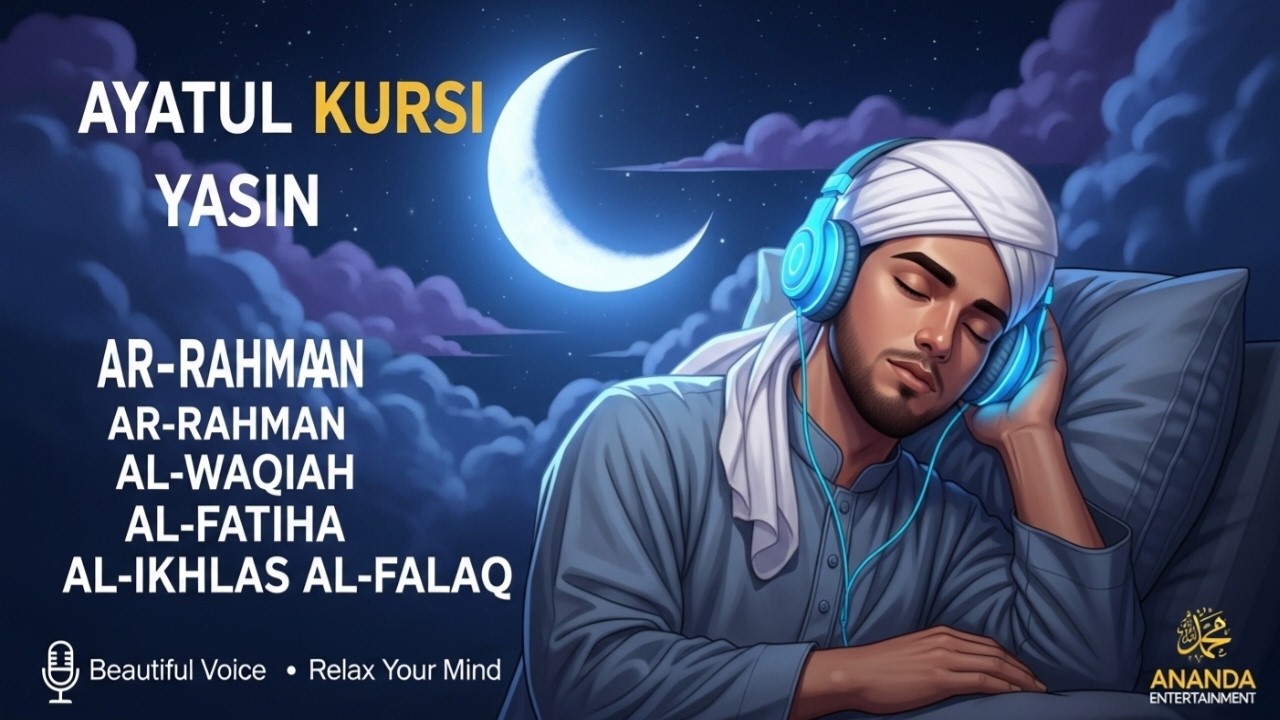 Quran Recitation in A Peaceful Voice | Alfatiha, Ayat Kursi, Yasin, Arrahman, Al Mulk, Al Waqiah