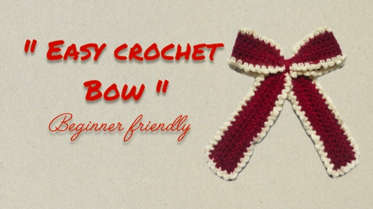 Crochet bow for beginner(Part 1) #crocheting #bow 
