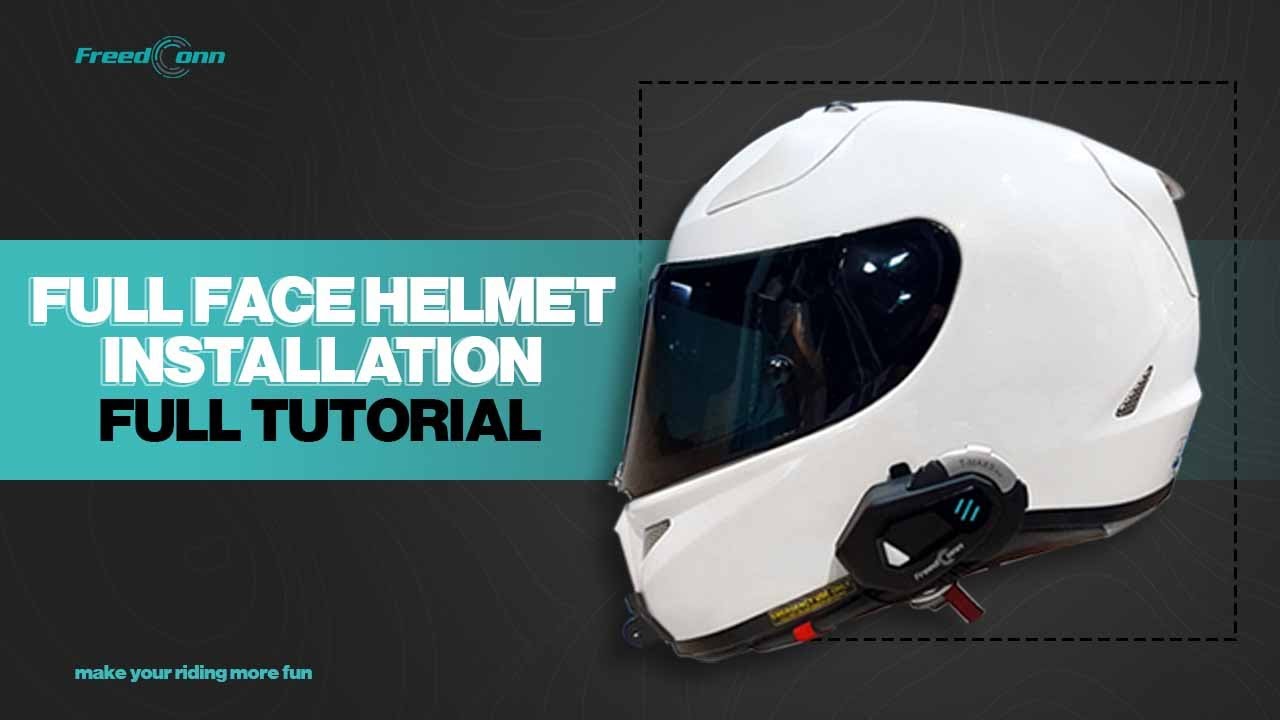 Full Face Helmet Bluetooth Intercom Installation | FreedConn Intercom | FULL TUTORIAL