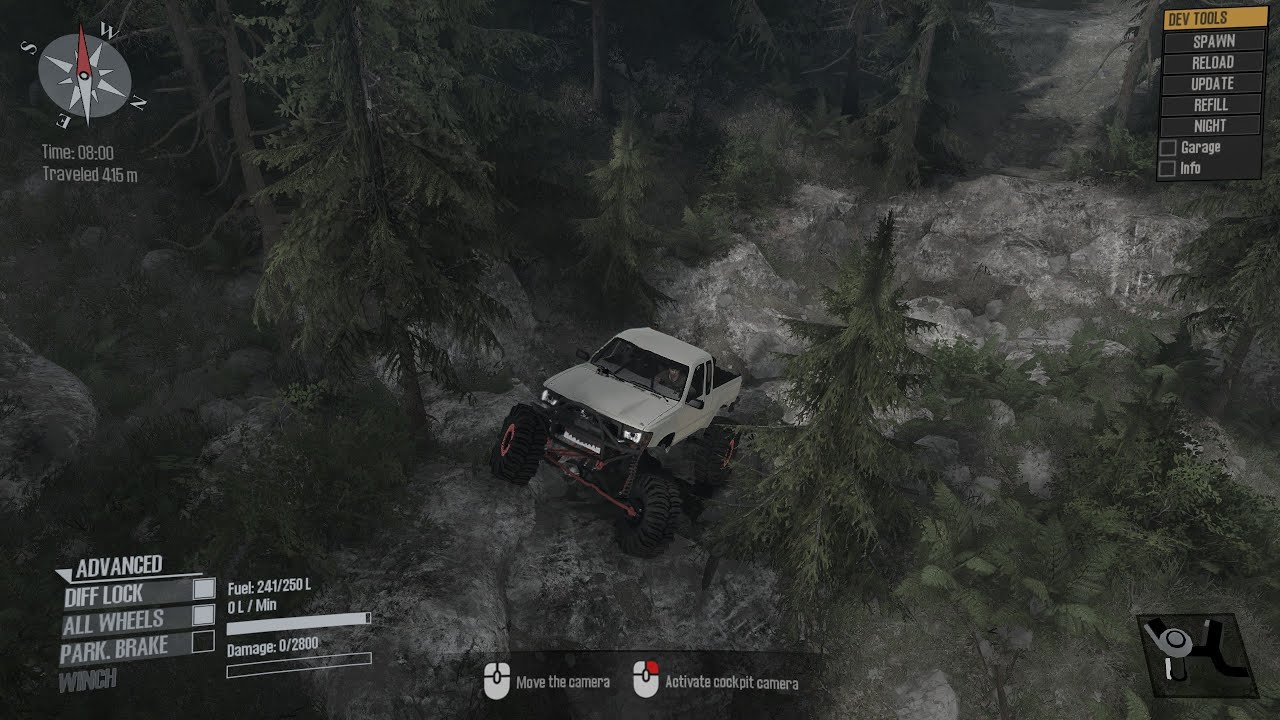 Trail riding with the new Toyota Tacoma in spintires mudrunner