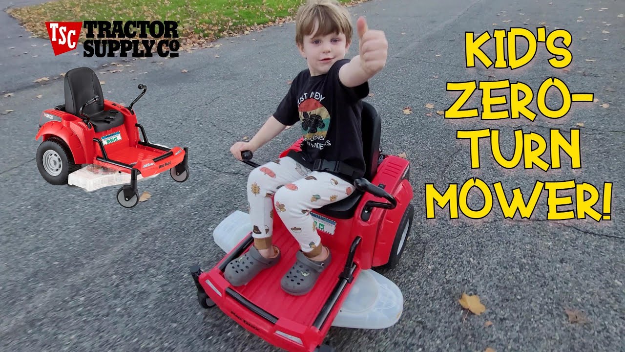 Kid-size Zero-Turn mower! Kid Trax from Tractor Supply Company! Kids and Lawnmowers | Great gift!!