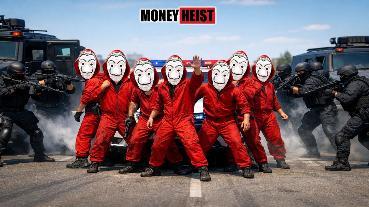 PARKOUR VS MONEY HEIST : Final Minute Heist Inside Locked Police HQ | Epic POV
