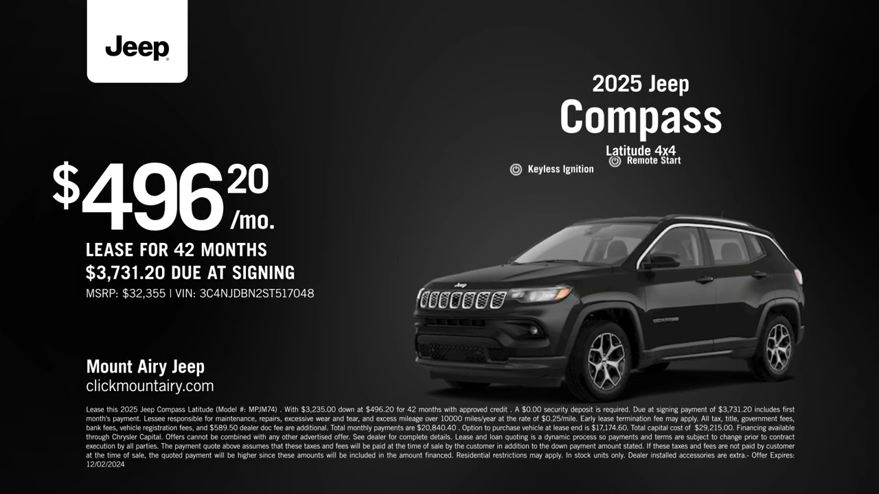 Jeep Compass 11/28/2024 4611744