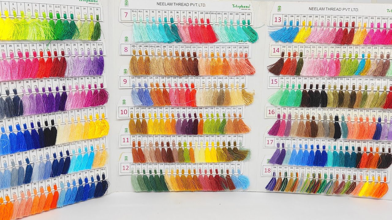 Thread colour shade card | telephone shade card ,, colours shade card