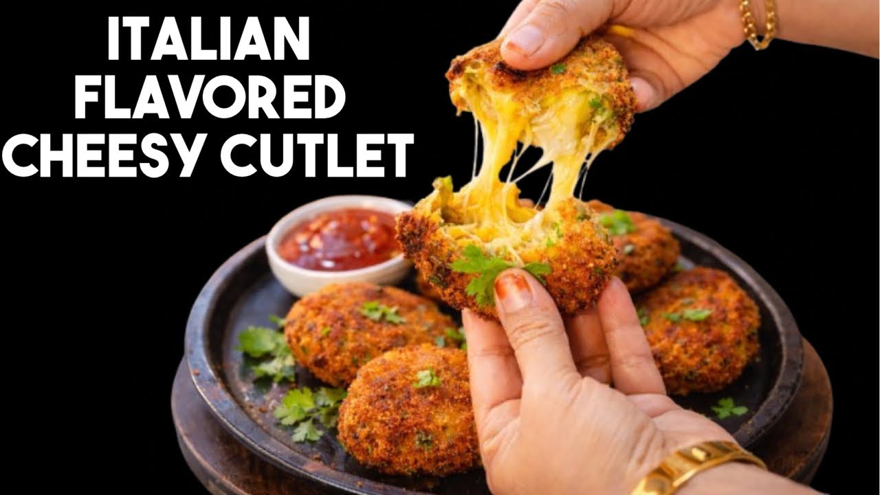 Ramadan Preparation /Italian Flavored Cheesy Cutlet👌Snacks in malayalam /