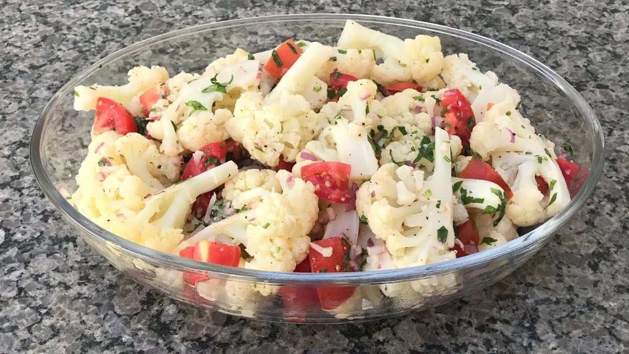 Como Fazer Uma Deliciosa Salada de Couve Flor | Delícias da Eleni