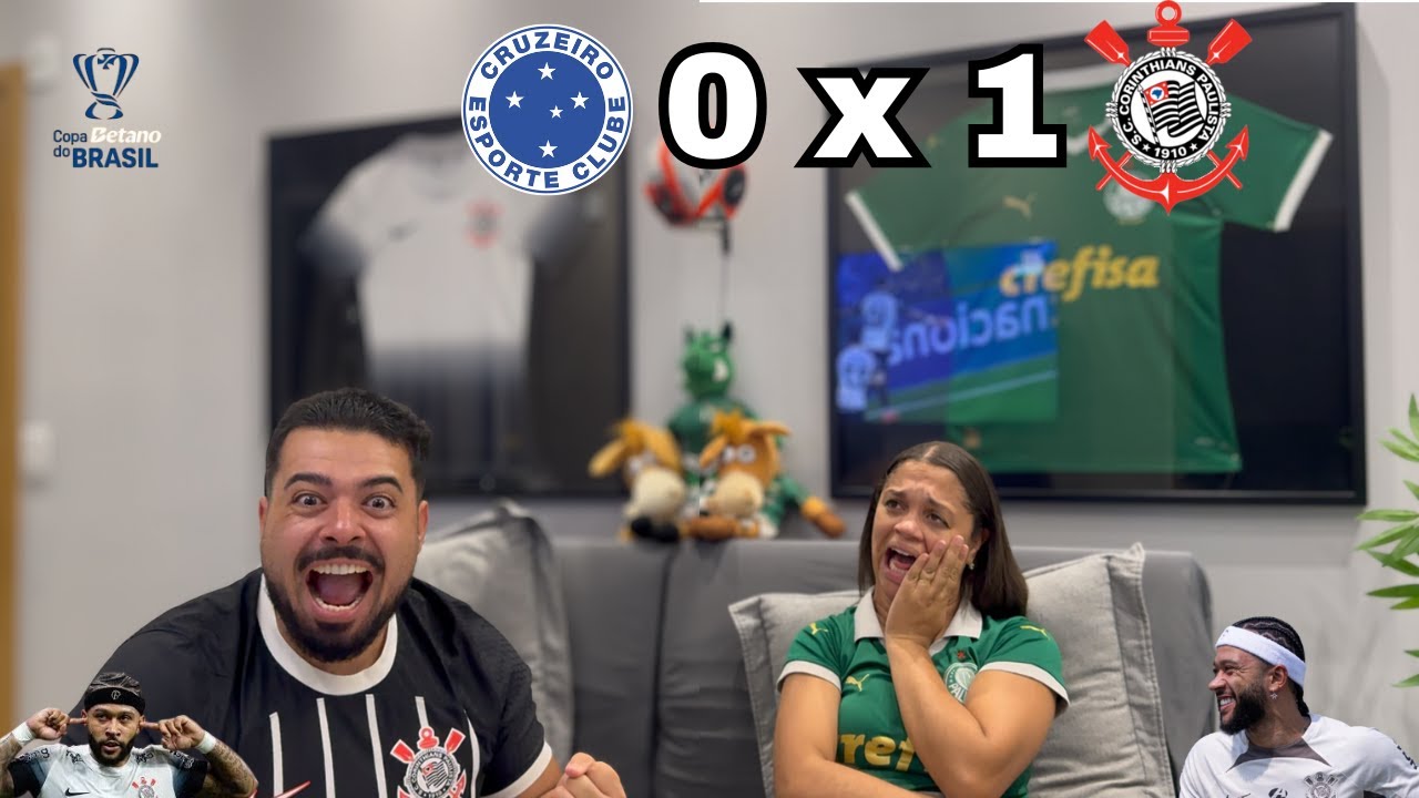REACT REA&Ccedil;&Otilde;ES  CRUZEIRO x CORINTHIANS  | Casal Rivalidade