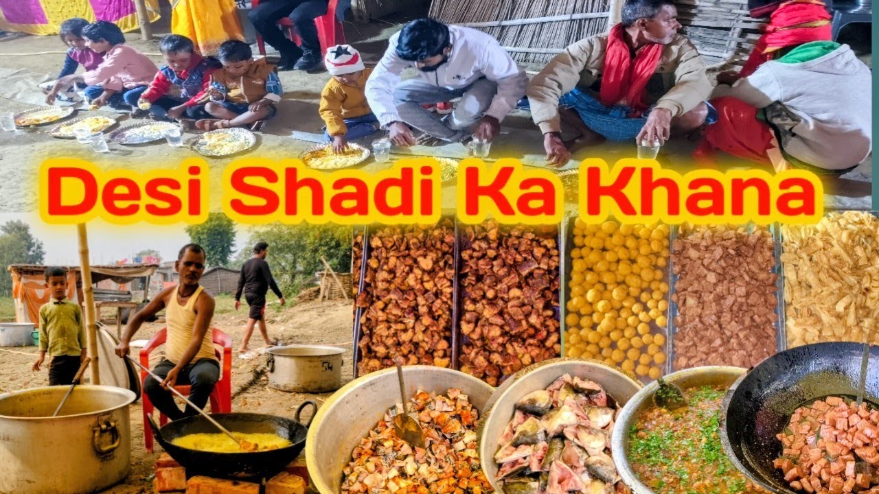Village Wedding season-02|| गरीब के बेटी के शादी में बना मछली चावल दाल आलुदम पापड़ सलाद का भोज 🥰🥰