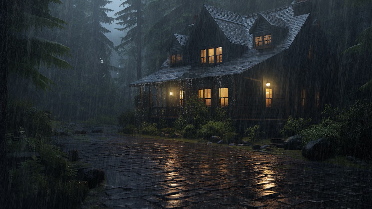Fall into a Deep Sleep with Heavy Rain in the Forest | Say Goodbye to Stress & Insomnia in 5 Minutes