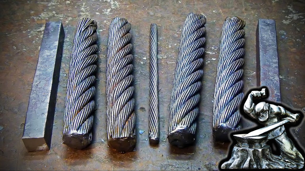 Кинжальный клинок, Дамасская сталь из троса