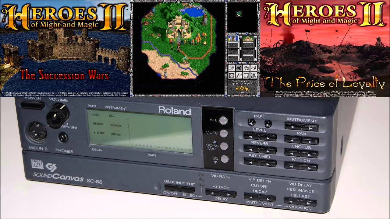 Heroes of Might and Magic 2 - MIDI soundtrack - Roland SC-88