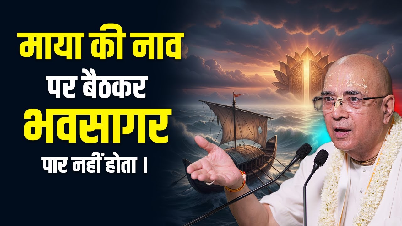 माया की नाव पर बैठकर भवसागर पार नहीं होता । | H.G Vrindavan Chandra Das
