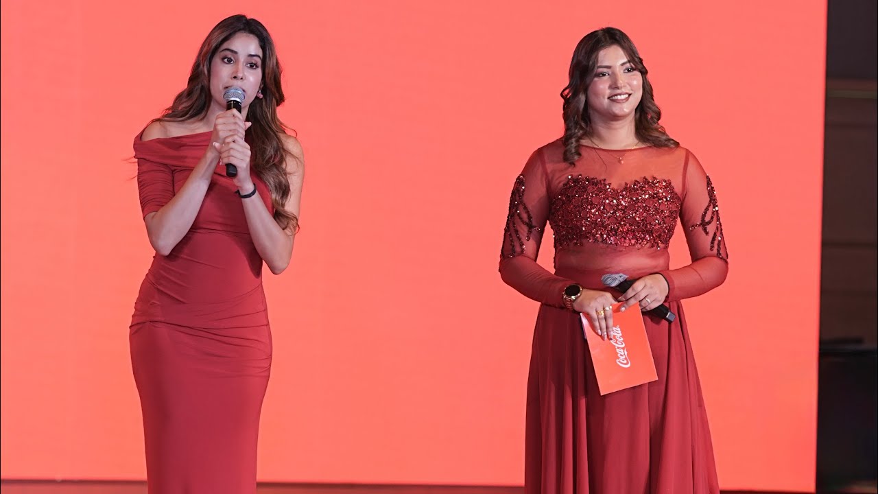 Anchor Rimjhim Hosting Meet and Greet with Jahnvi Kapoor X Coca Cola ✨