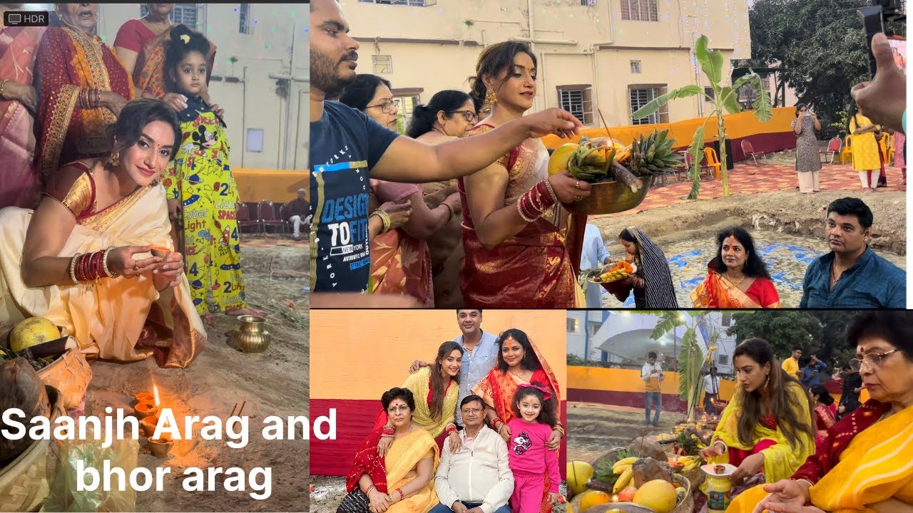 Sunset and sunrise arag |chatthpuja |vlog-4 #patnadiaries #viral #bihar #ratipandey #chathpuja
