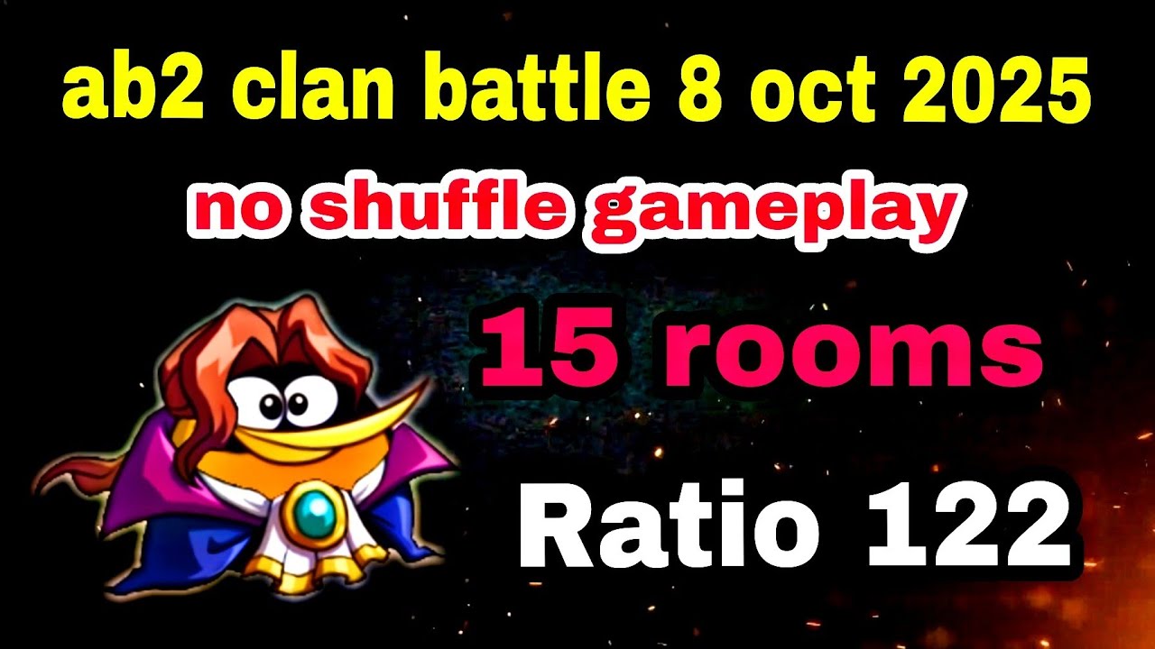 Angry birds 2 clan battle 8 oct 2025 no shuffle gameplay 15 rooms Ratio 122 #ab2 clan battle today